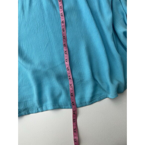 Serengeti Women’s Dress Smocked Scoop Neck 1XL Sleeveless Pullover Aqua Blue - Picture 5 of 8